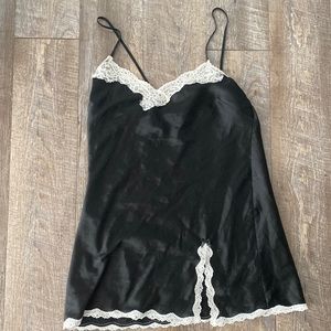 VS silk black and white nightgown